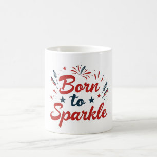 Born to Sparkle Patriotic Mug