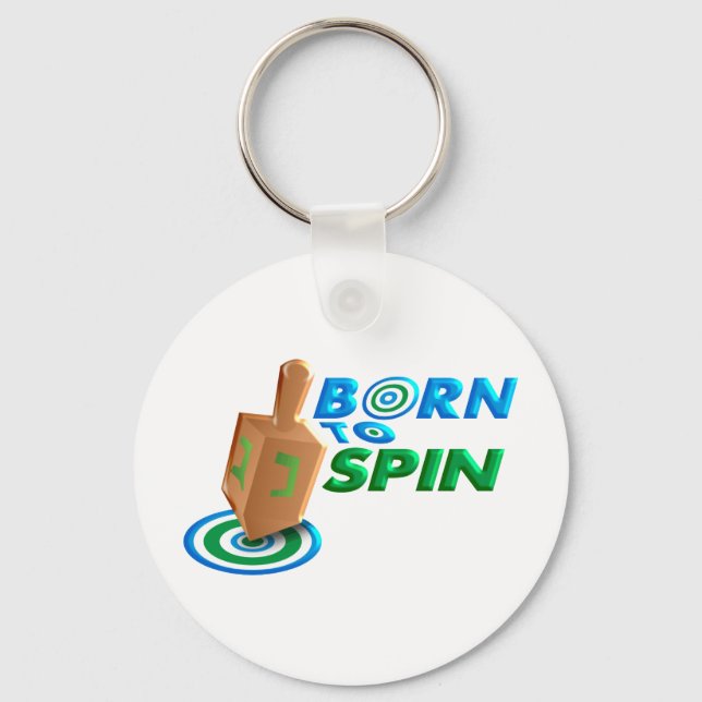 Born To Spin Key Ring (Front)