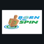 Born To Spin Rectangular Sticker<br><div class="desc">sticker</div>