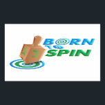 Born To Spin Rectangular Sticker<br><div class="desc">sticker</div>