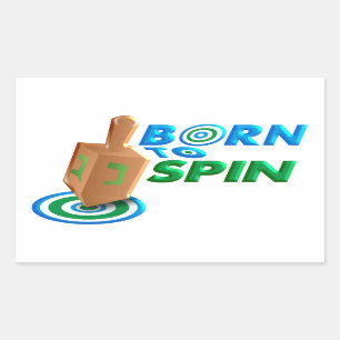 Born To Spin Rectangular Sticker