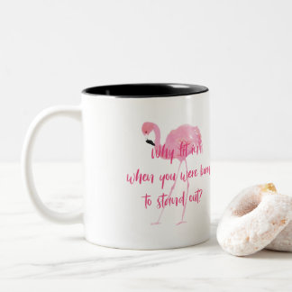 Born to Stand Out Flamingo Two-Tone Coffee Mug