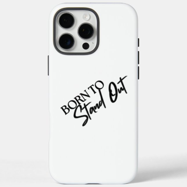 "Born to Stand Out” Motivational Quote Design Case-Mate iPhone Case (Back)