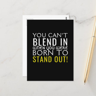 Born to Stand Out Postcard
