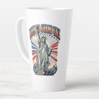 Born to Stand Tall Patriotic Art Latte Mug
