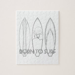 Born To Surf Adult Colouring Puzzle