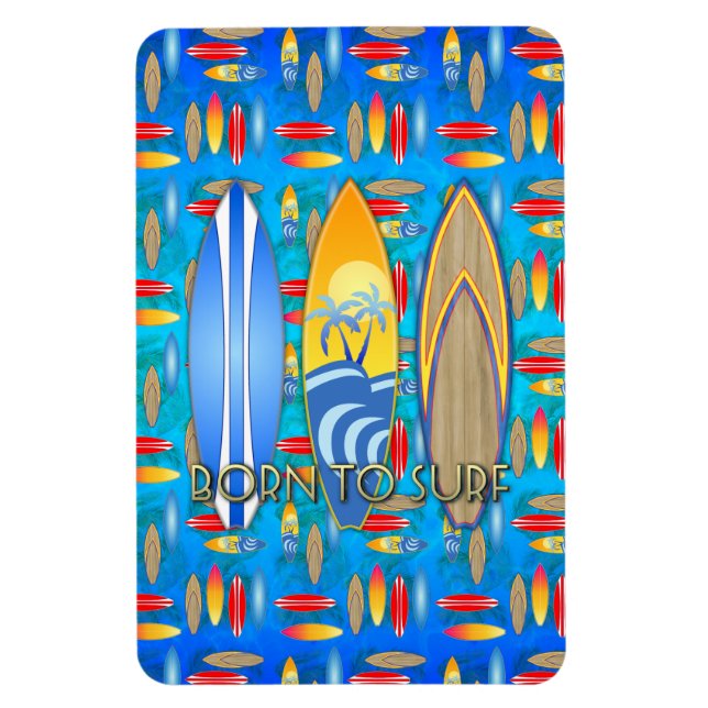 Born To Surf Magnet (Vertical)