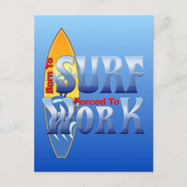 Born To Surf Postcard (Front)