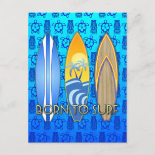 Born To Surf Postcard