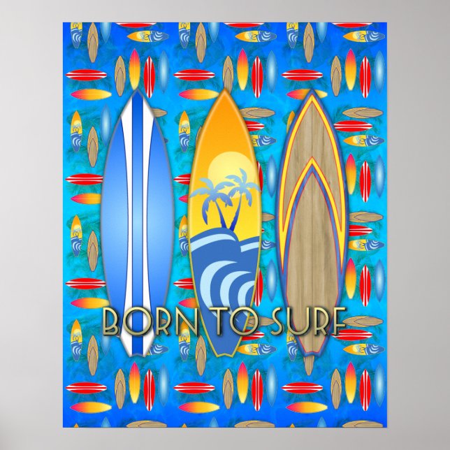 Born To Surf Poster (Front)