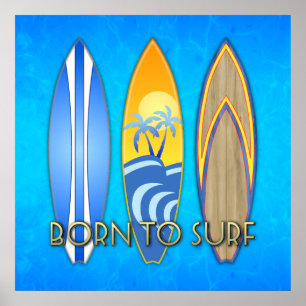 Born To Surf Poster