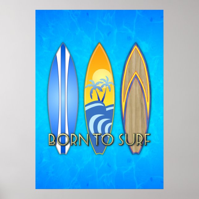 Born To Surf Poster (Front)