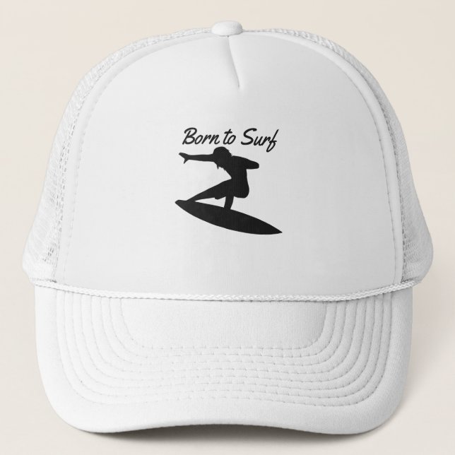 Born to Surf Trucker Hat (Front)