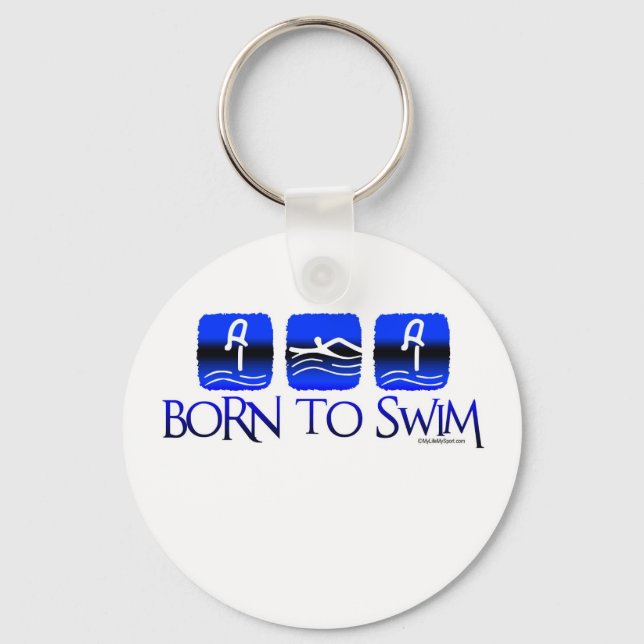 BORN TO SWIM KEY RING (Front)