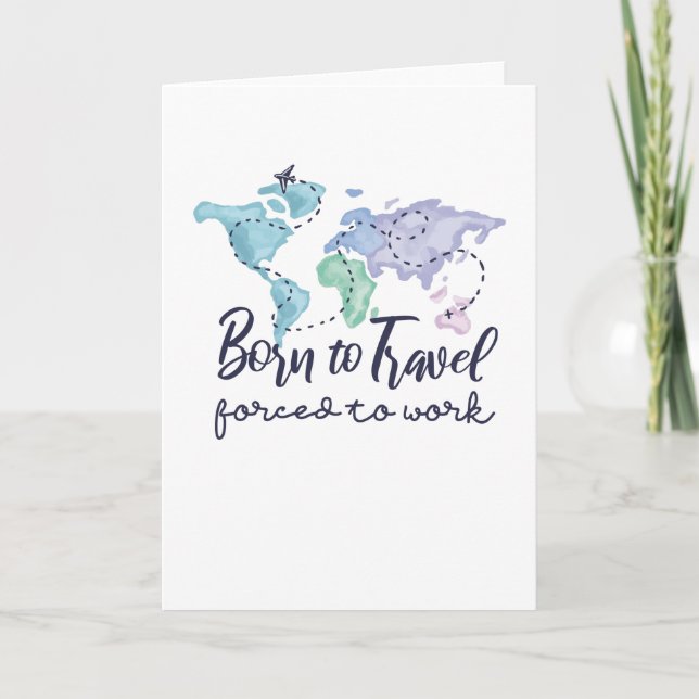 Born To Travel Card (Front)