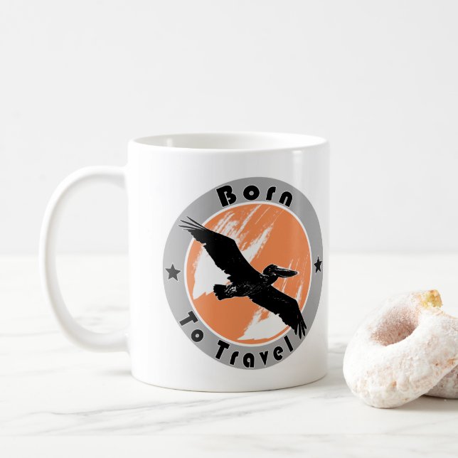 Born to travel  coffee mug (With Donut)