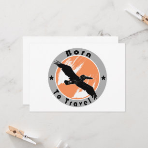 Born to travel  invitation