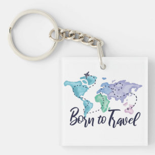 Born to Travel Key Ring
