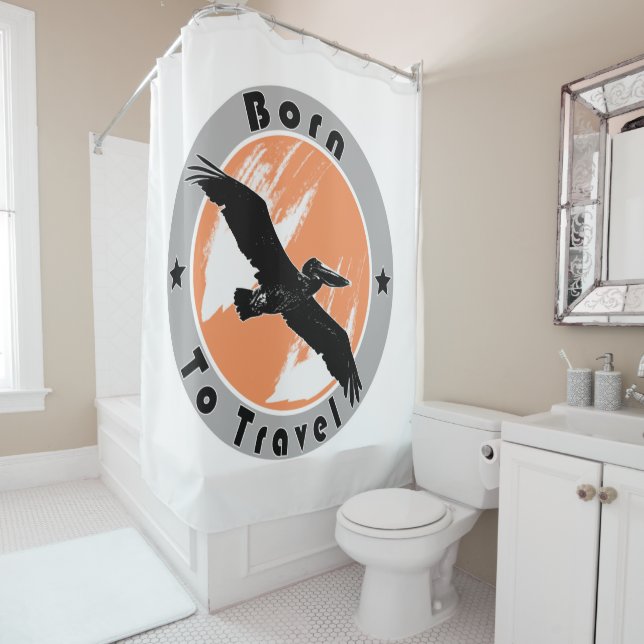 Born to travel  shower curtain (In Situ)