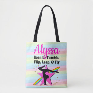 BORN TO TUMBLE, FLIP, LEAP AND FLY TOTE BAG