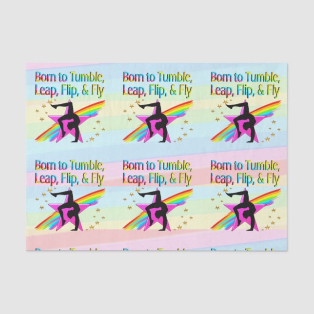 BORN TO TUMBLE GYMNASTICS TISSUE PAPER (Front)