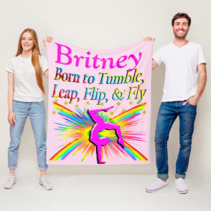 BORN TO TUMBLE PERSONALIZED FLEECE BLANKET