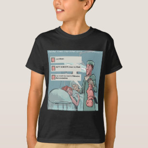 Born To Tweet Funny Cartoon T-Shirt
