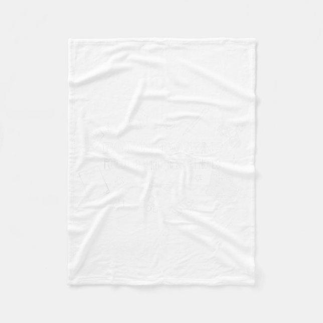 Born to Yap Forced to Write Session Notes Speech Fleece Blanket (Front)