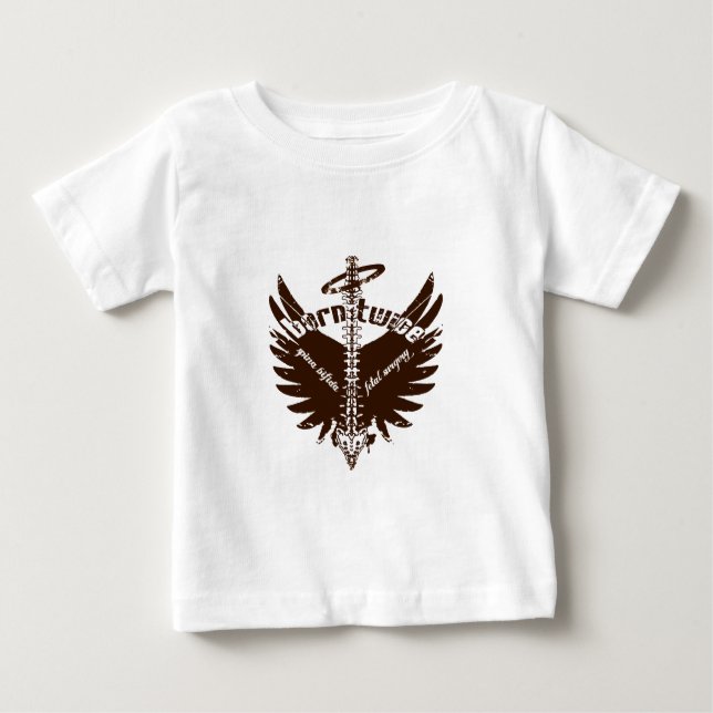 Born Twice Spina Bifida Foetal Surgery Angel Wings Baby T-Shirt (Front)