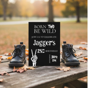 born TWO be wild. 2nd birthday invite