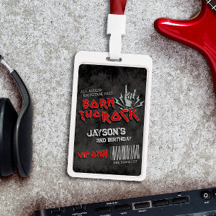 Born Two Rock - 2nd Birthday VIP All Access Badge ID Badge