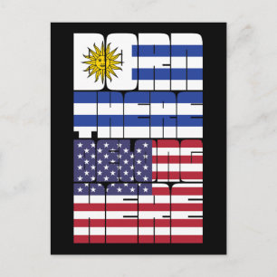 Born Uruguay Belong American Postcard