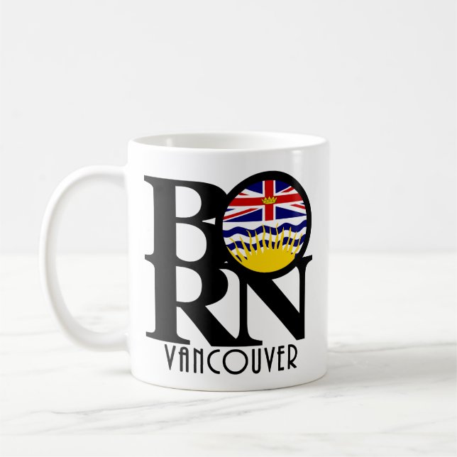 BORN Vancouver (BC Flag) 11oz Coffee Mug (Left)
