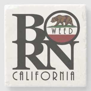 BORN Weed California Stone Coaster
