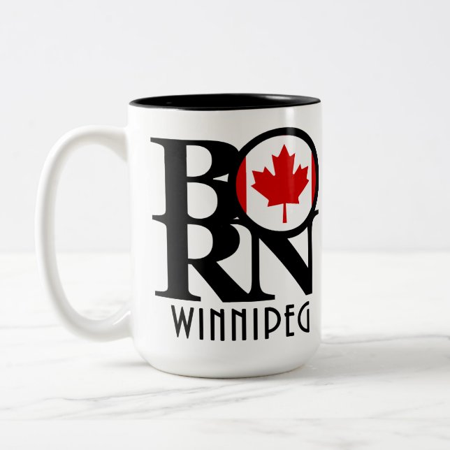 BORN Winipeg 15oz Two-Tone Coffee Mug (Left)