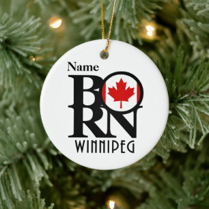 BORN Winnipeg Ceramic Ornament