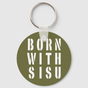 Born With Sisu Dark Key Ring