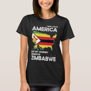 Born Zimbabwean Zimbabwe American USA Citizenship T-Shirt