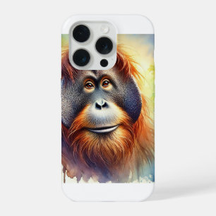 Bornean Orangutan 221024AREF139 - Watercolor iPhone 15 Pro Case