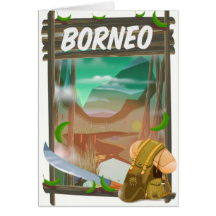 Borneo Jungle travel poster
