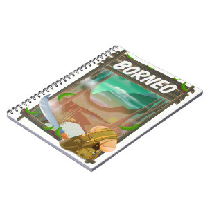 Borneo Jungle travel poster Notebook