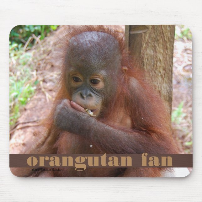 Borneo Orangutan Baby Illegal Pet Trade Mouse Pad (Front)
