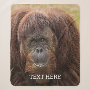 Borneo Orangutan Beautiful Photography Sherpa Blanket