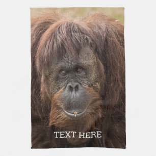 Borneo Orangutan Beautiful Photography Tea Towel