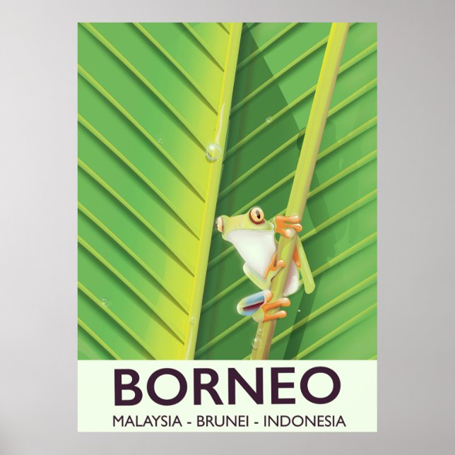 Borneo Poison frog travel poster (Front)