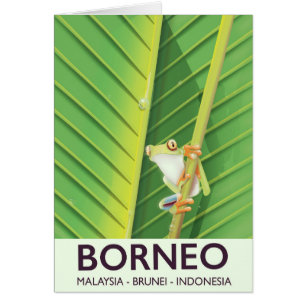 Borneo Poison frog travel poster
