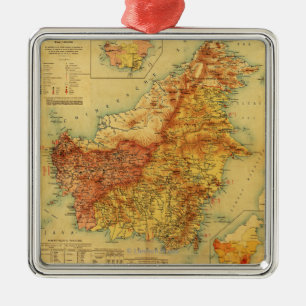 BorneoPanoramic MapBorneo Metal Tree Decoration