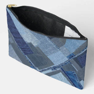 Boro Boro Blue Jean Patchwork Denim Shibori Accessory Pouch