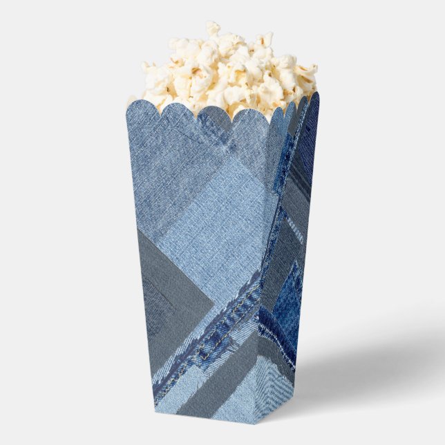 Boro Boro Blue Jean Patchwork Denim Shibori Favour Box (Popped)