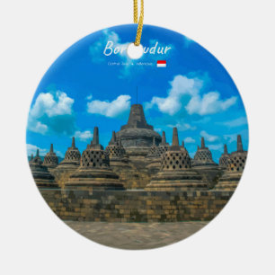 Borobudur, Indonesia - Ancient Buddhist Temple Ceramic Ornament